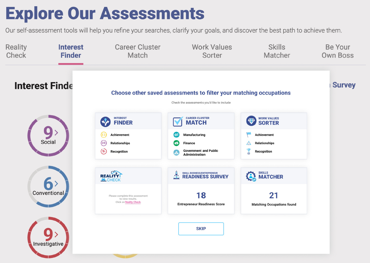 Assessment Filter Feature Preview